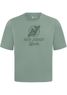 Levelwear New Jersey Devils Green Signature Knit Shadow Surge Short Sleeve Fashion T Shirt