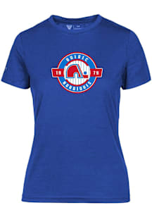 Levelwear Quebec Nordiques Womens Blue Maddox Grail Short Sleeve T-Shirt