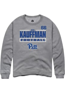 Ben Kauffman Rally Mens Graphite Pitt Panthers NIL Stacked Box Player Crew