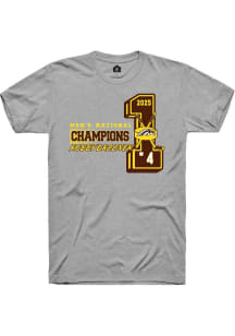Robby Drazner Rally Mens Grey Western Michigan Broncos NIL 2025 National Champions Player T Shirt
