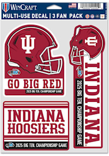 Indiana Hoosiers 2025 BIG10 Football Championship Auto Decal - White