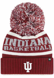 Indiana Hoosiers 47 Spirited Cuff Pom Womens Knit Hat - Red