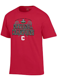 Champion Cornell Big Red Gold 2025 Mens Lacrosse National Champions Jersey Short Sleeve T Shirt