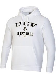 Under Armour UCF Knights Mens White Softball Rival Long Sleeve Hoodie