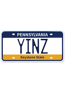 Pittsburgh Yinz License Plate Stickers - Navy Blue