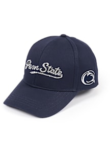 Penn State Nittany Lions Navy Blue Bling Ponyback Womens Adjustable Hat
