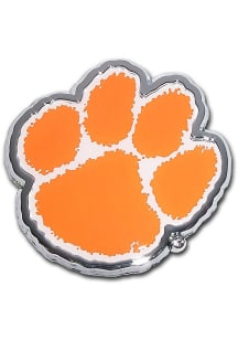 Clemson Tigers Color Chrome Car Emblem - Orange