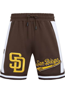 Pro Standard San Diego Padres Mens Brown Script Tail Shorts