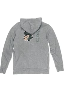 Michigan State Spartans Mens Grey Front Back Laguna Long Sleeve Full Zip Jacket
