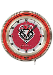 New Mexico Lobos 19in Neon Wall Clock