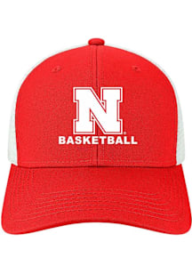 Nebraska Cornhuskers Basketball Mid Pro Trucker Adjustable Hat - Red