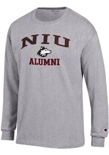 Champion Northern Illinois Huskies Grey Mascot Alumni Jersey Long Sleeve T Shirt