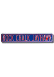 Kansas Jayhawks Blue Street Sign