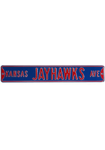 Kansas Jayhawks Blue Metal Street Sign