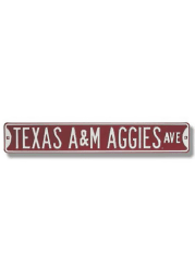 Texas A&M Aggies Maroon Street Sign