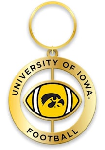 Iowa Hawkeyes Football Spinner Keychain - Yellow