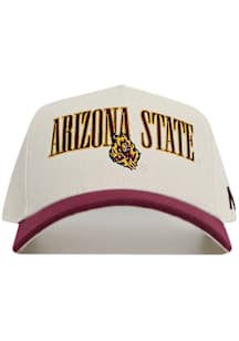 No Rivals Arizona State Sun Devils Retro Block Adjustable Hat - Ivory