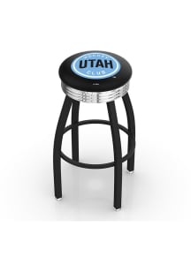 Utah Hockey Club 3 Ring Chrome Seat Pub Stool - Black