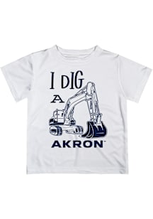 Vive La Fete Akron Zips Youth White Excavator Short Sleeve T-Shirt