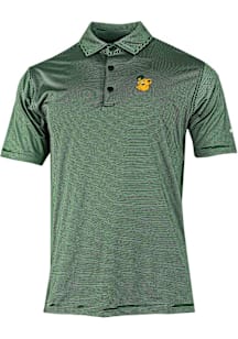 Columbia Baylor Bears Mens Green Vault Heat Seal Double Hit Short Sleeve Polo