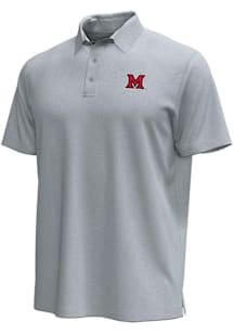 Under Armour Miami RedHawks Mens Grey Icon Short Sleeve Polo