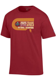 USC Trojans Cardinal Champion 2025 Mens Track and Field Champions Jersey Short Sleeve T Shirt