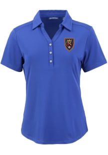 Cutter and Buck Real Salt Lake Womens Blue Forge Eco Polo Short Sleeve Polo Shirt