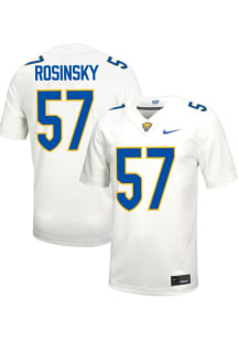 Cameron Rosinsky  Mens White Pitt Panthers Football Name And Number Football Jersey