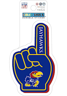 Kansas Jayhawks Foam Finger Stickers - Blue
