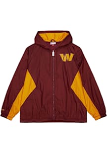 Mitchell and Ness Washington Commanders Mens Burgundy Nylon Light Weight Jacket