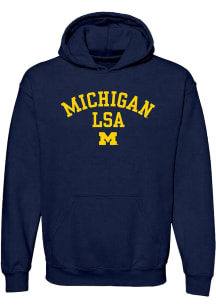 Mens Navy Blue Michigan Wolverines (LSA) College of Literature, Science, and the Arts Hooded Sweat..