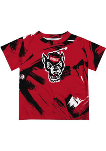 Vive La Fete NC State Wolfpack Toddler Red Paint Brush Short Sleeve T-Shirt