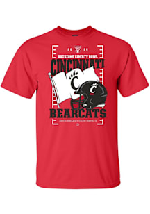 Cincinnati Bearcats Red 2025 Liberty Bowl Short Sleeve T Shirt