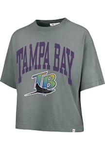 47 Tampa Bay Rays Womens Charcoal Shale Montauk Short Sleeve T-Shirt