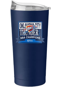 Logo Brands Oklahoma City Thunder 2025 NBA Finals Champions 20oz Stainless Steel Tumbler - Navy Bl..