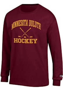Champion UMD Bulldogs Maroon Hockey Jersey Long Sleeve T Shirt