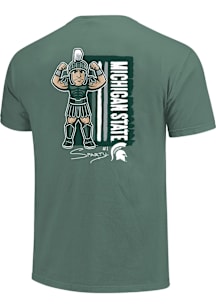 Michigan State Spartans Green Mascot Short Sleeve T Shirt