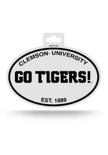 Clemson Tigers Oval Auto Decal - Black