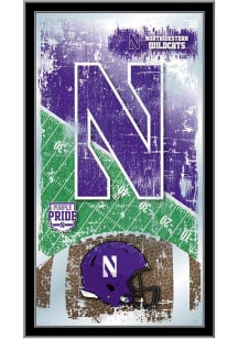 Northwestern Wildcats Football Hanging Back Bar Mirror
