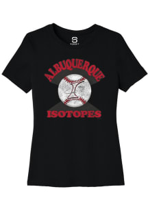 Summit Sportswear Albuquerque Isotopes Womens Black Soft Arch Short Sleeve T-Shirt