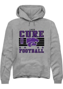 Linkon Cure Rally Mens Grey K-State Wildcats NIL Striped Player Hood