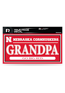 Nebraska Cornhuskers True Pride Grandpa Auto Decal - Red