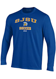 Under Armour San Jose State Spartans Blue Soccer Performance Long Sleeve T Shirt