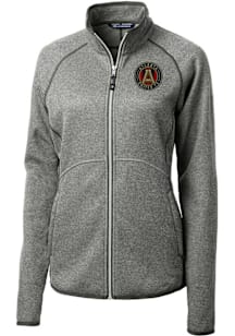 Cutter and Buck Atlanta United FC Womens Grey Mainsail Long Sleeve Full Zip Jacket