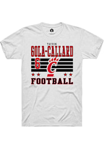 Trevon Gola-Callard Cincinnati Bearcats White Football NIL Striped Short Sleeve Player T Shirt