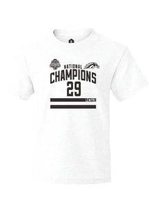 Tristan Lemyre Youth White Western Michigan Broncos NIL 2025 National Champions Shirzee Short Slee..