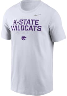 Nike K-State Wildcats White Team Short Sleeve T Shirt