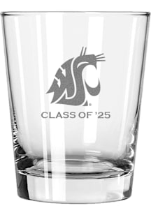 Washington State Cougars Class of 2025 15oz Rock Glass - White
