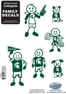 Green Michigan State Spartans Small Family Decal