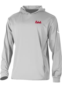 Columbia Ole Miss Rebels Mens Grey Heat Seal Long Drive Long Sleeve Hoodie